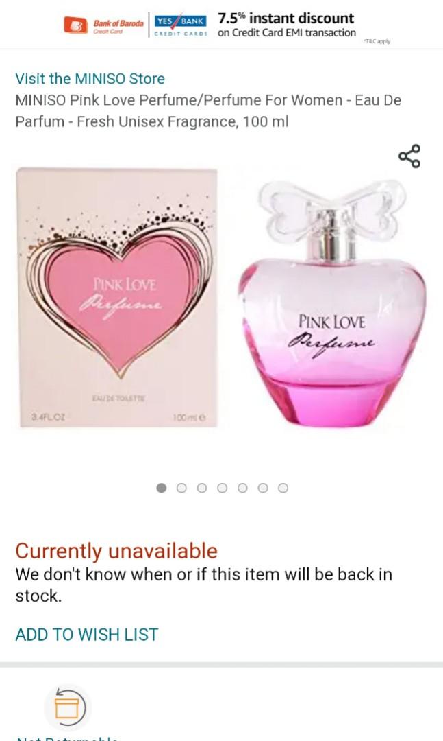 Pink love perfume miniso price top