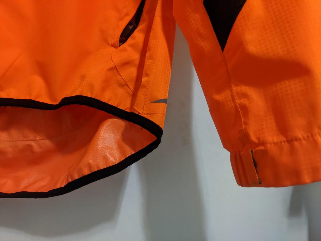 Neon Orange Jacket (Category: Coats, Jackets and Outerwear) located in San Fernando. Submitted by ivanphil (Listing ID 1098307103, Image 2). Description: Destashing some of my clothes Brand: Bought from Zalora Description: Jacket with plastic lining Size: Medium Color: Neon Orange Material: Polyester Issue: I cut the rubber velcro on the armholes; Fabric fluff on piping Worn during Bench Fashion Week Mode of Payment GCash, Landbank, UnionBank, CI