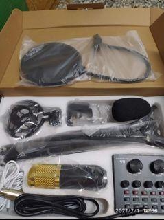 NEW ARRIVAL MIC CONDENSER WITH V8 SOUNDCARD COMPLETE set