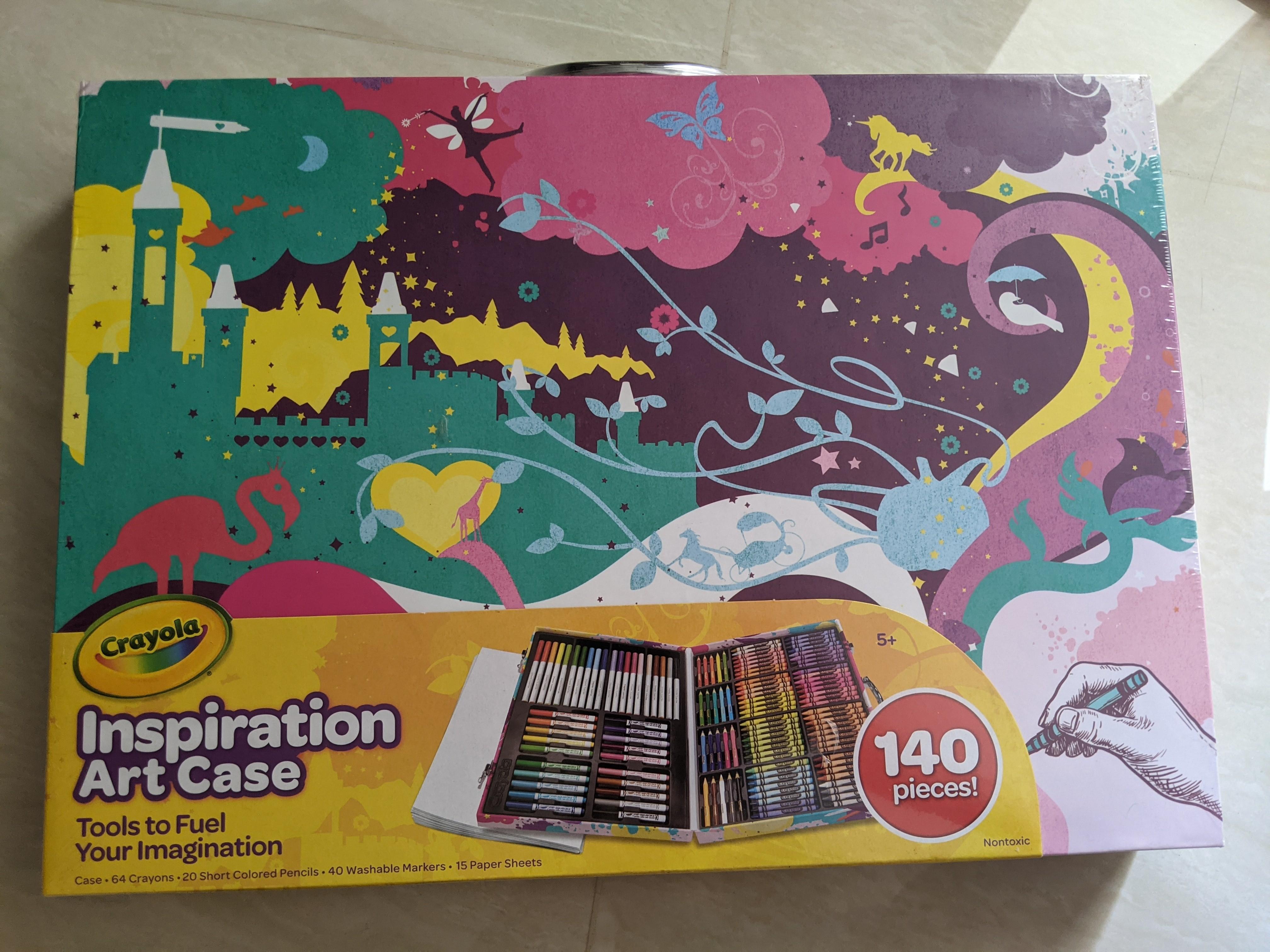 Crayola Inspiration Art Case - Pink Portable Art Studio 140 Art