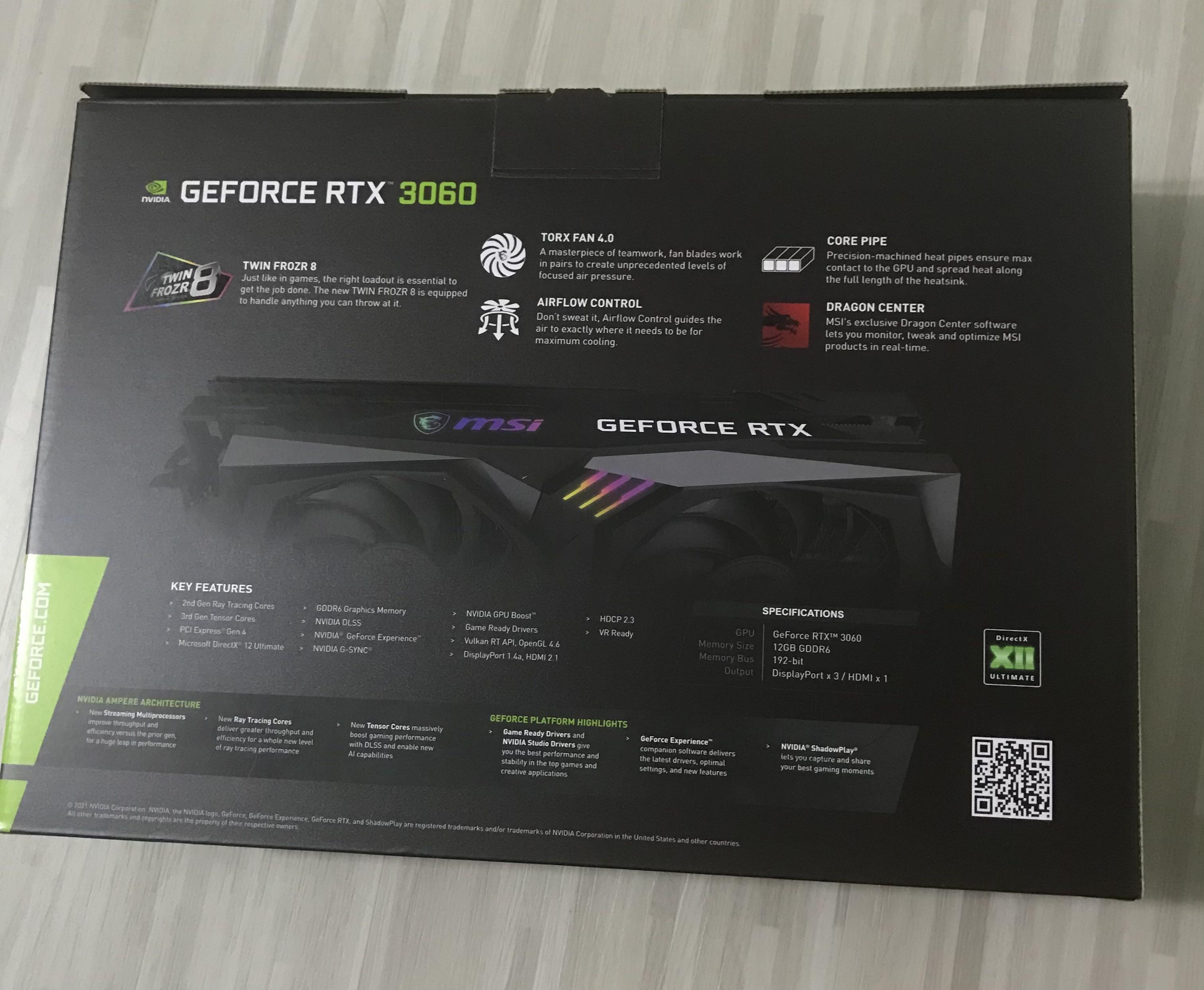 New RTX 3060 box WITHOUT GPU, Computers & Tech, Parts & Accessories ...