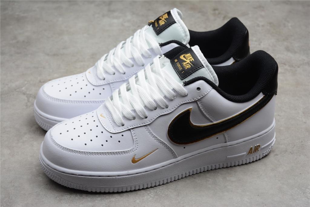 Nike Air Force 1 '07 LV8 Oil Green/Metallic Gold/White/Black on Feet Review  DA8481-300 