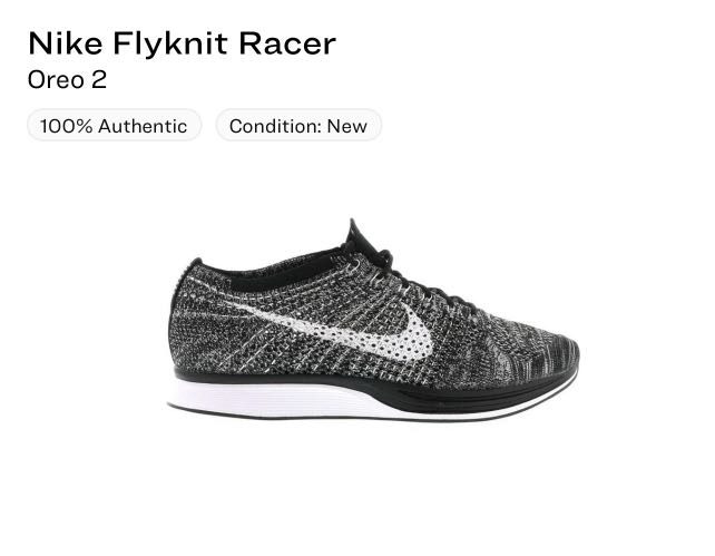 Flyknit racer oreo 2 clearance