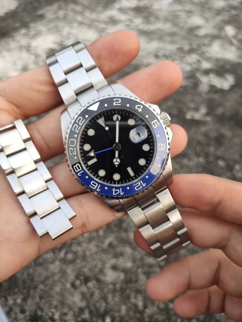 Parnis BATMAN homage like rolex, Fesyen Pria, Jam Tangan di Carousell