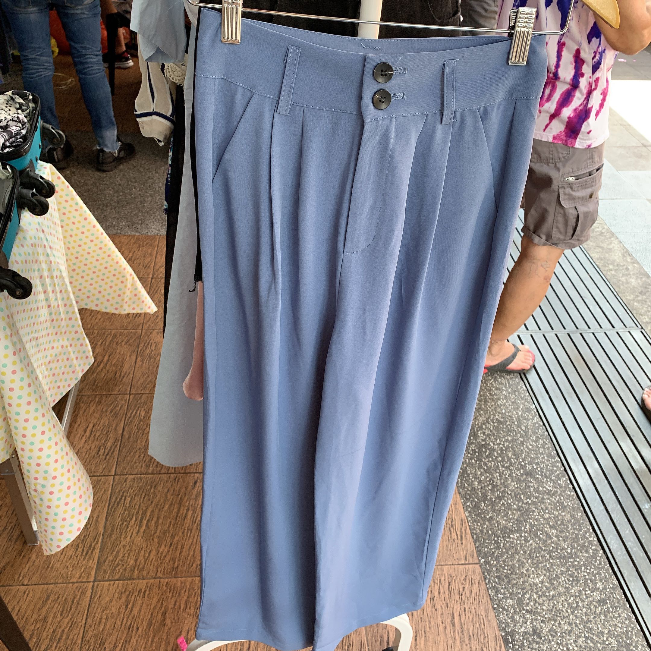 Pastel blue Pants, Women's Fashion, Bottoms, Other Bottoms on Carousell