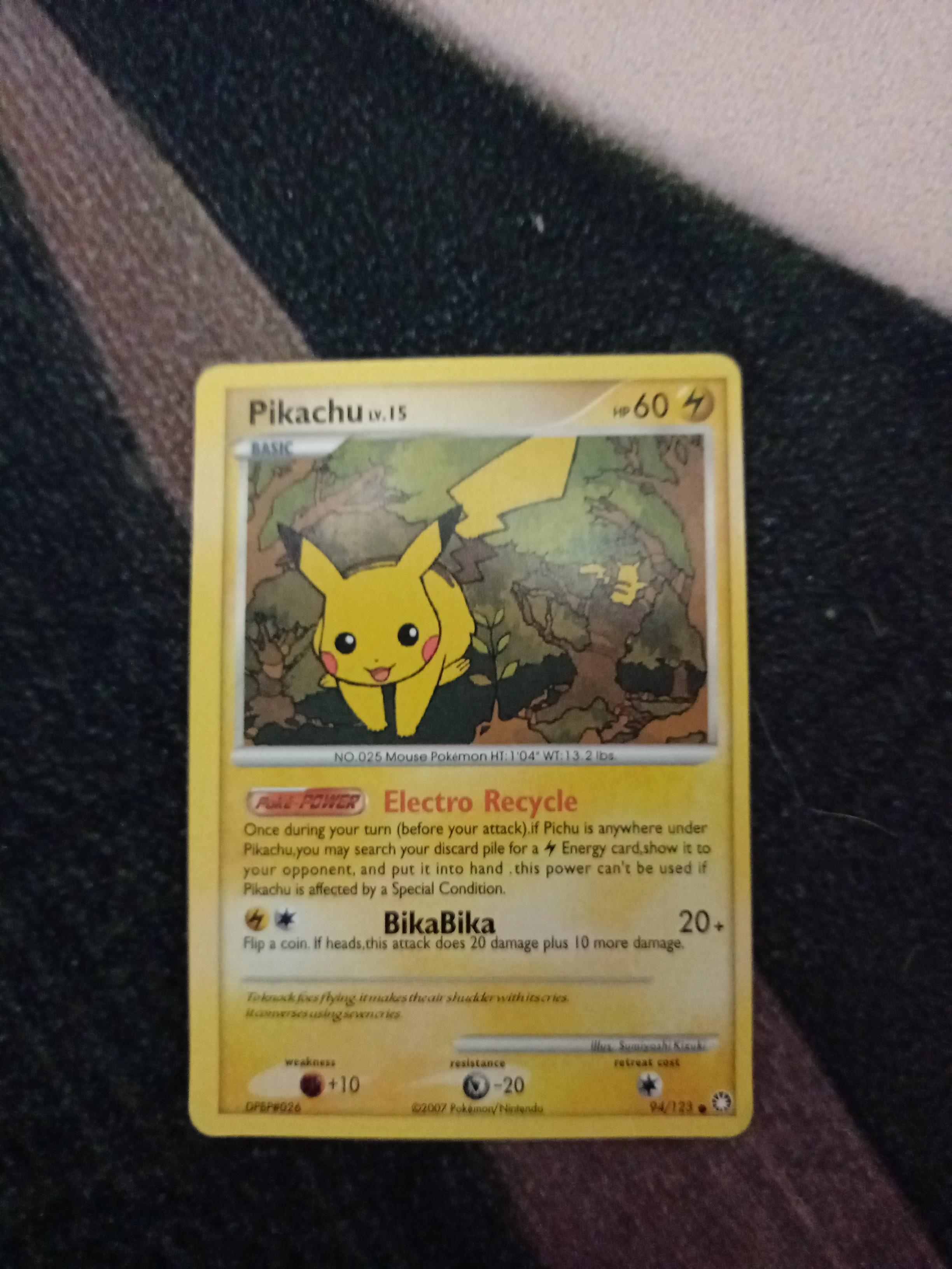 Pikachu Pokemon Card Tcg 94 123 Toys Games Board Games Cards On Carousell