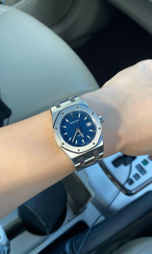 RARE] Audemars Piguet Royal Oak 15000ST Blue Dial Full Set, Luxury, Watches  on Carousell