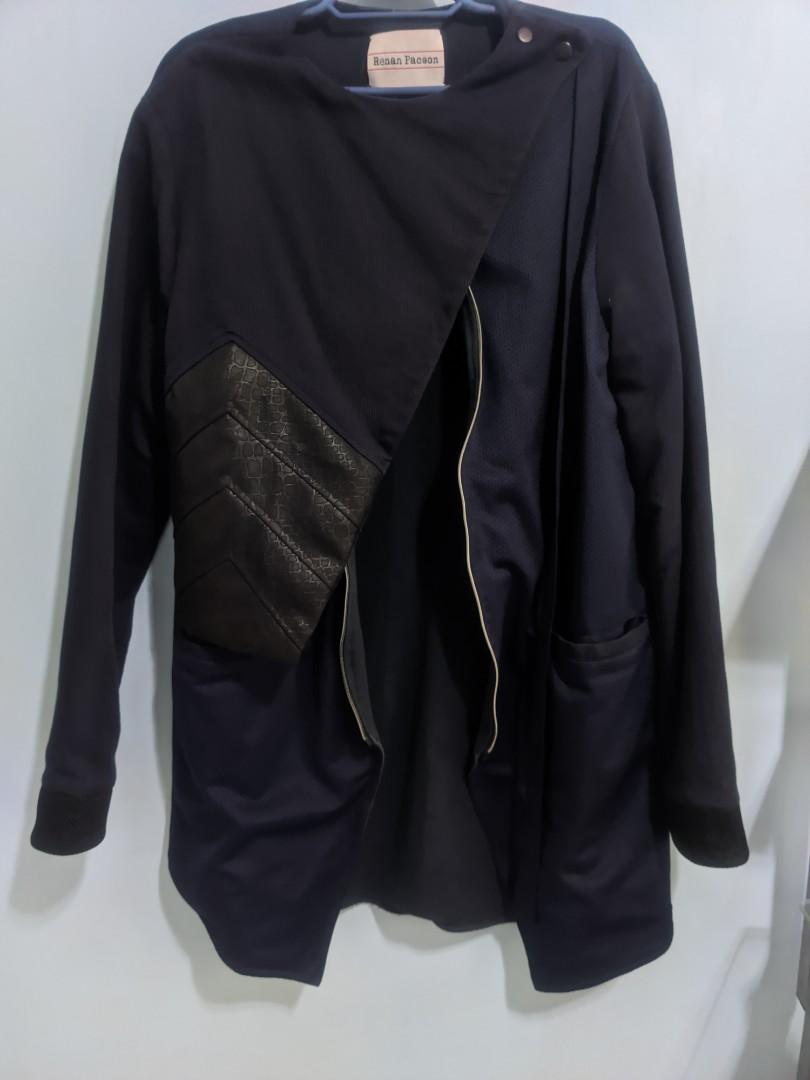 Renan Pacson Cotton Mesh Jacket with Side Pockets (Category: Coats, Jackets and Outerwear) located in San Fernando. Submitted by ivanphil (Listing ID 1098287317, Image 2). Description: Destashing some of my clothes Brand: Renan Pacson (Filipino Designer) You can check his instagram, he has dressed celebrities. Description: Cotton Mesh Jacket with Chevron Reptile Print Accent Size: Medium Color: Dark Blue Material: Cotton, Mesh Issue: Busted zippe