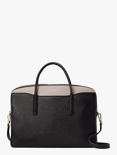 LAST PIECE INSTOCK Kate Spade Margaux Universal Laptop Bag Satchel Handbag Slingbag Crossbody Black Warm Taupe Grey