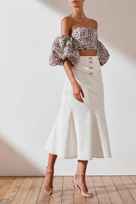 Shona joy denim midi skirt new arrivals