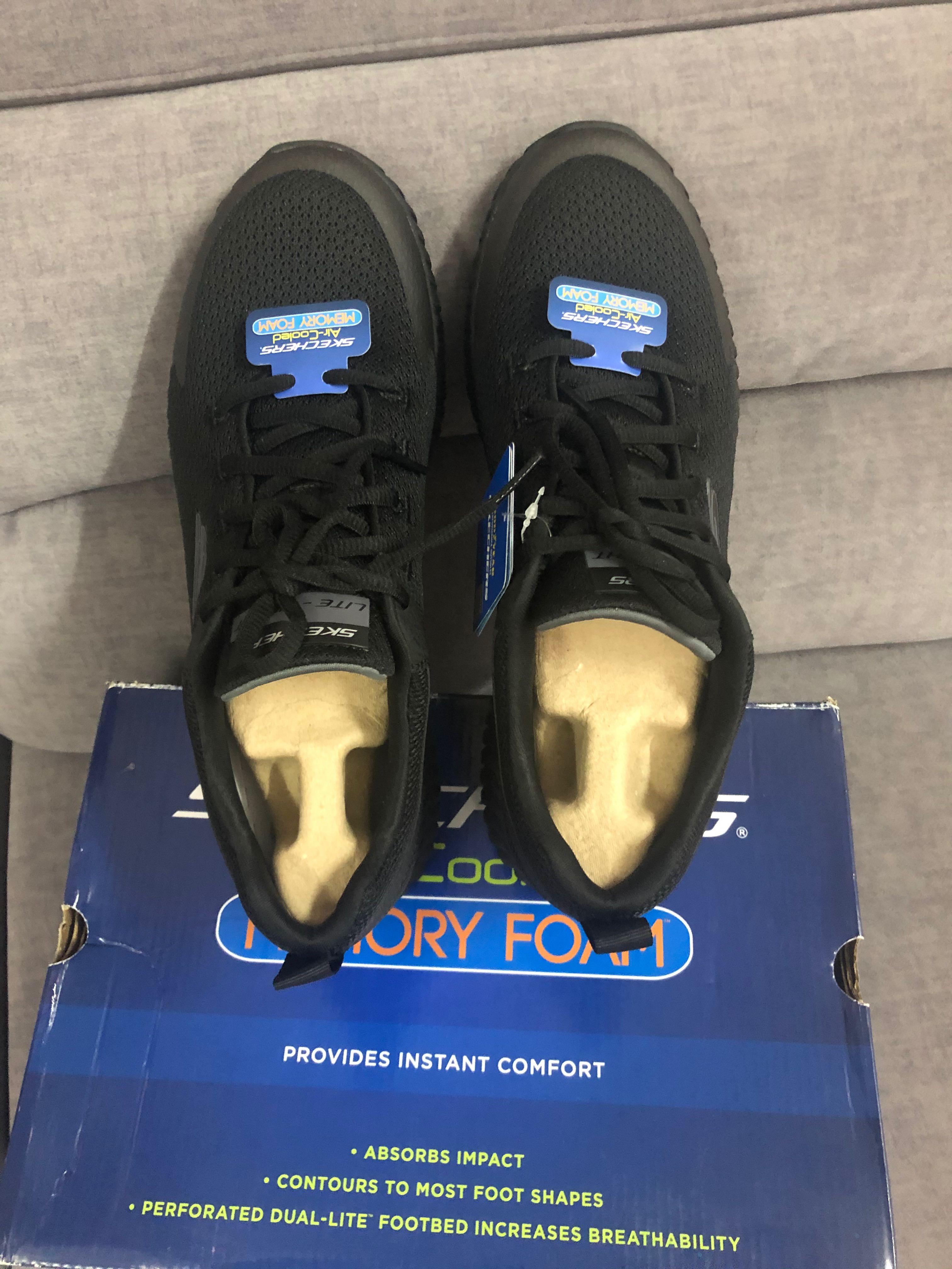 Skechers black UK 9 new and authentic Men s Fashion Footwear