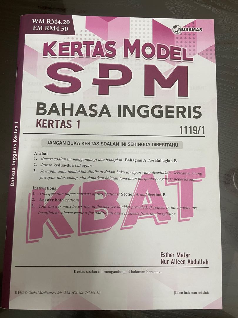 English paper 1 spm 2021