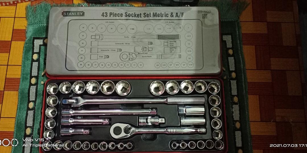 Stanley 43 piece socket set deals