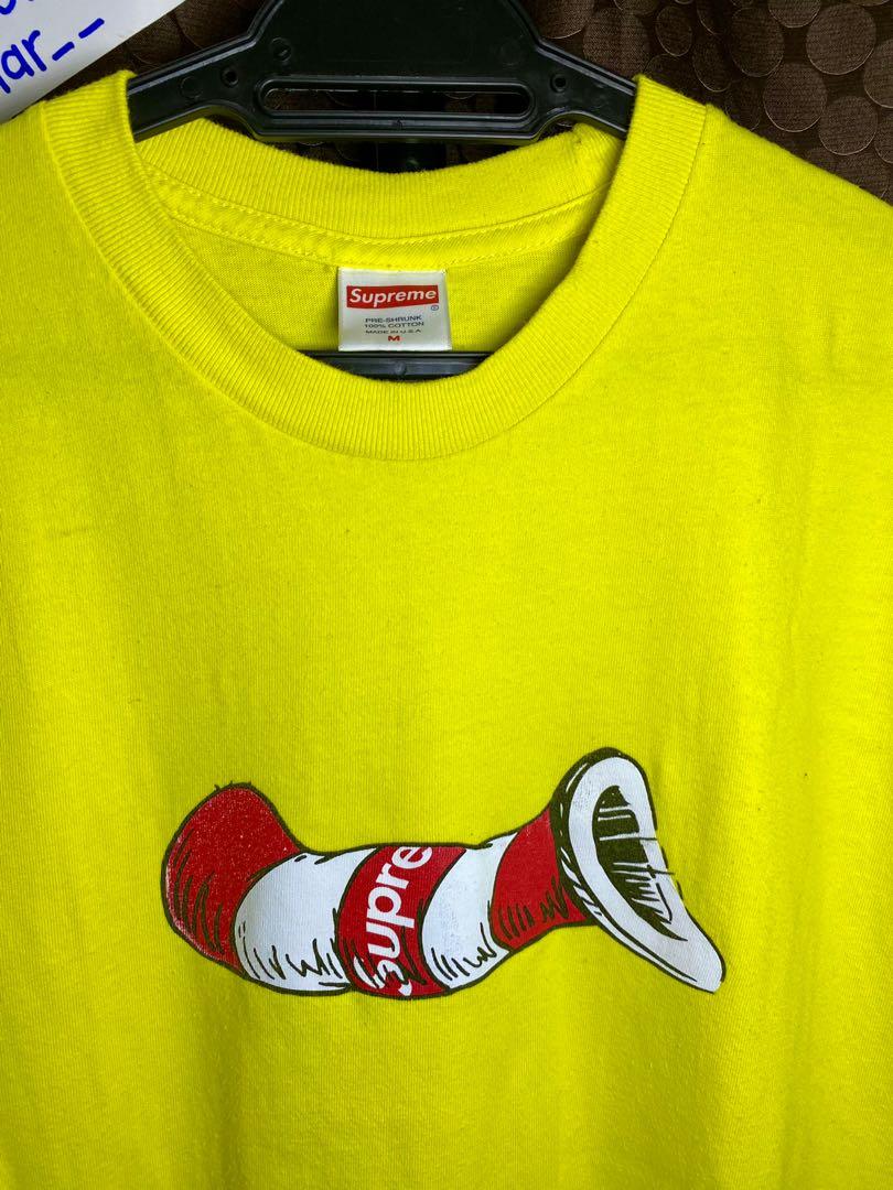 Supreme cat in shop the hat tee yellow