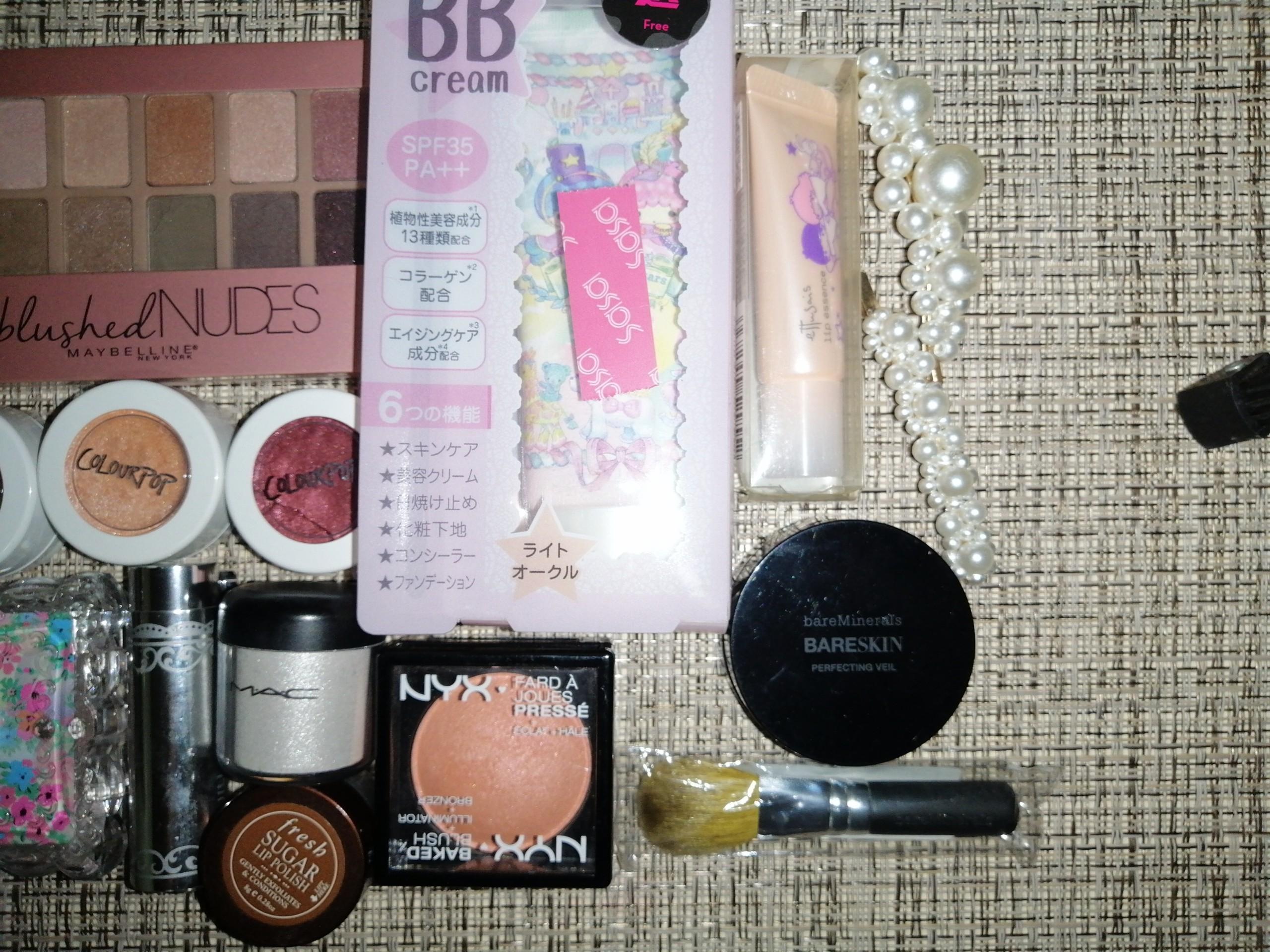 TAKE ALL MAKEUP DECLUTTER (Category: Makeup) located in Floridablanca. Submitted by dreamcart (Listing ID 1098360153, Image 3). Description: TAKE ALL MAKE UP FOR ₱3,000 ONLY!! Products included: – Maybelline The Blushed Nudes Eyeshadow Pallete – 3 Colourpop Super Shock Shadow (never been used, pero basag ng konti yung dalawa) – Jill Stuart Blush Compact – MAC Pigmented Colour Powder (used once, punong puno pa) – Fresh Sugar Lip Polish – NYX Baked