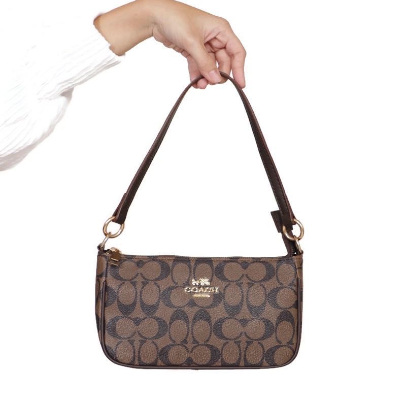 Tas Coach sling bag signature brown warna coklat Fesyen Wanita