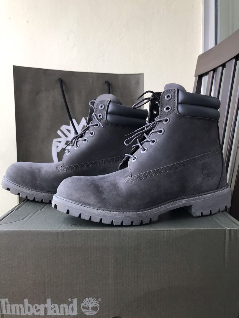Charcoal top grey timberlands
