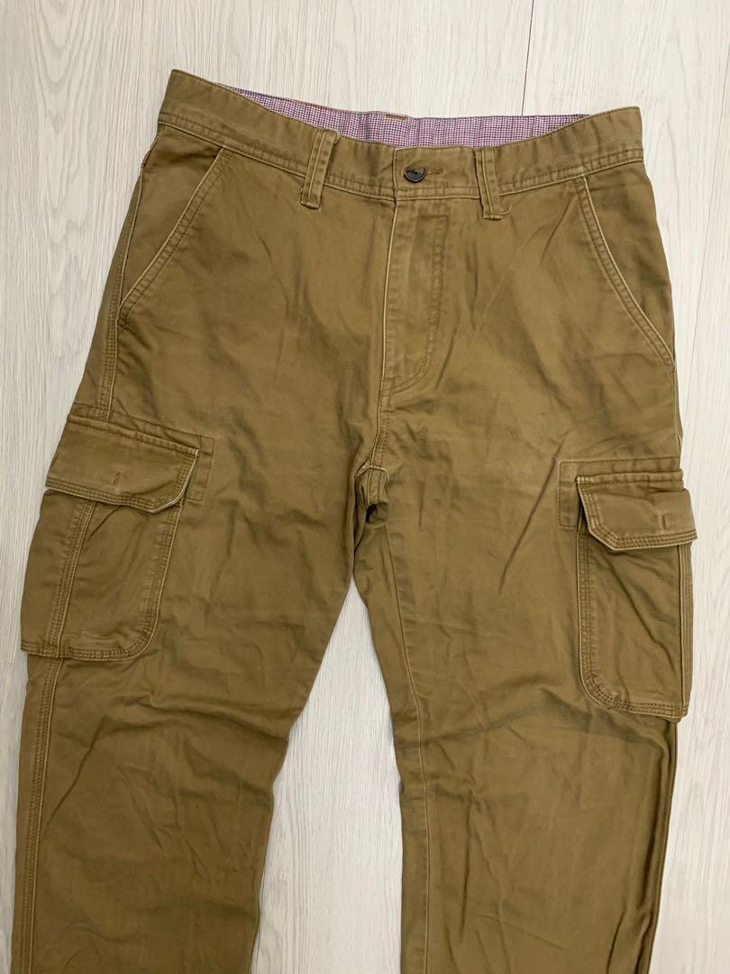 TOPVALU Cargo Pants Brown Khaki, Men's Fashion, Bottoms, Trousers on ...