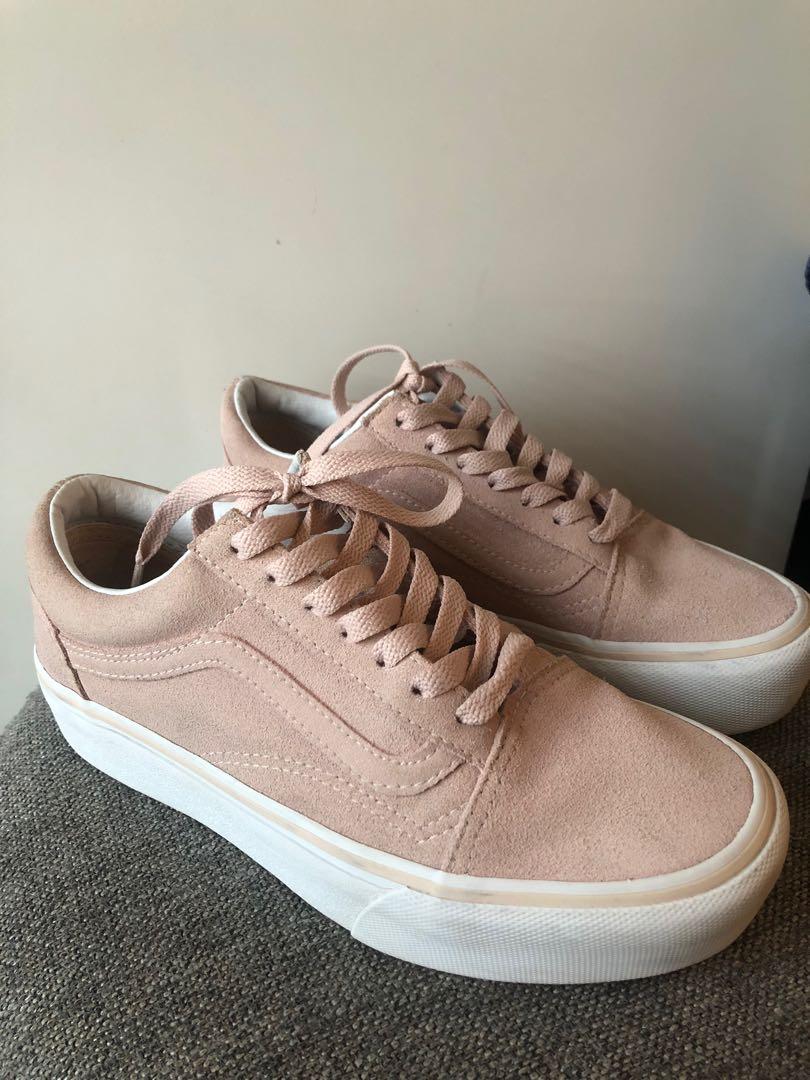 Platform suede vans online