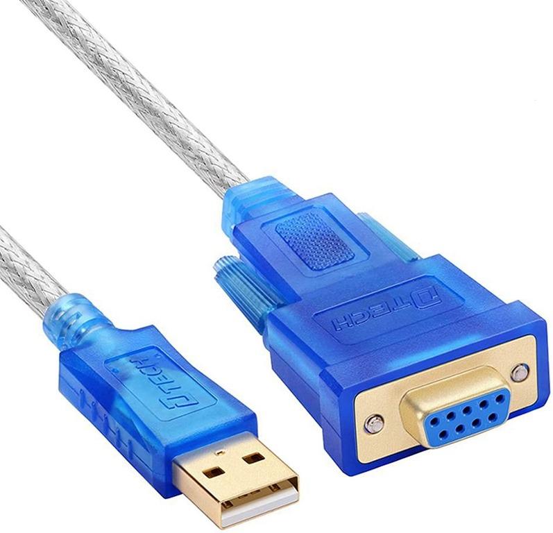 otte jungle Delvis Venel USB 2.0 to RS232 Female DB9 Serial Adapter Cable (Clear Blue) 1.8  Meters, with CD / PL2303 Chipset/Support  98/ME/2000/2003/2008/Andoid/XP/win7 8 8.1 10/Mac OS/Linux G05, Computers &  Tech, Parts & Accessories, Cables