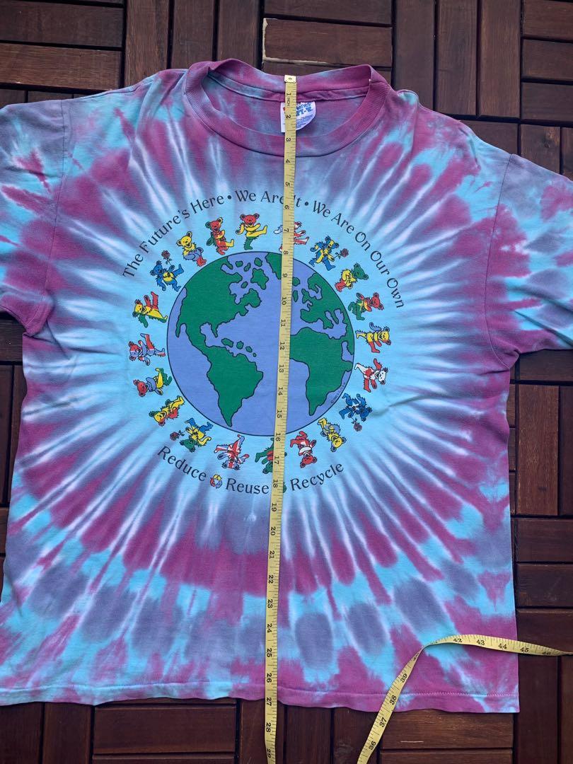 The Nest Vintage Single Stitch Grateful Dead Blue and Purple Tie-Dye T-Shirt (L/XL)