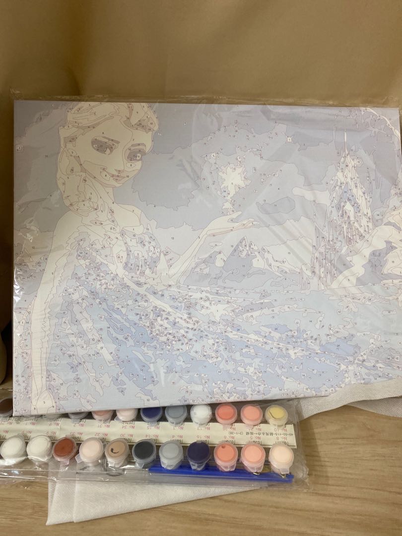  StayAtHome Watercolour Painting by Numbers Frozen Elsa 