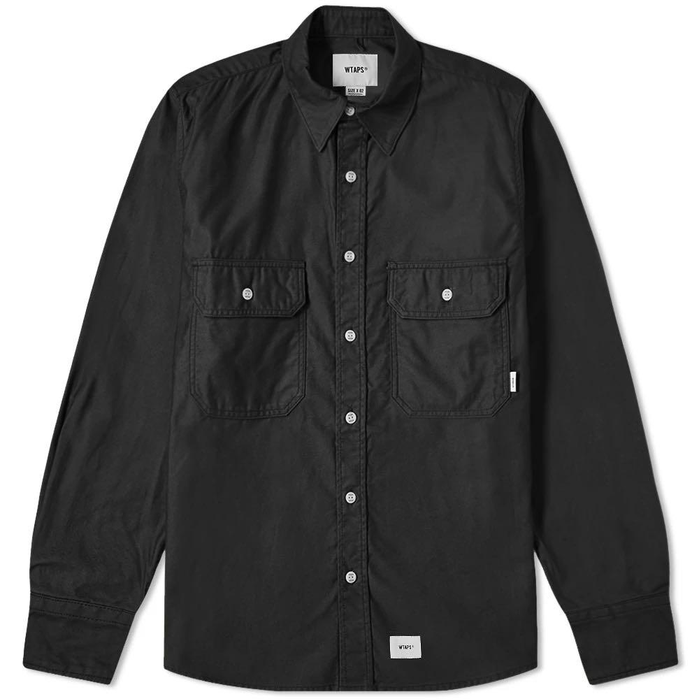 WTAPS】18AW CPO SHIRT COTTON MOLESKIN L BLACK｜ファッション