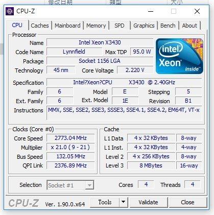 Xeon X3430 4核心2.4Ghz 1156 socket cpu, 電腦＆科技, 桌上電腦