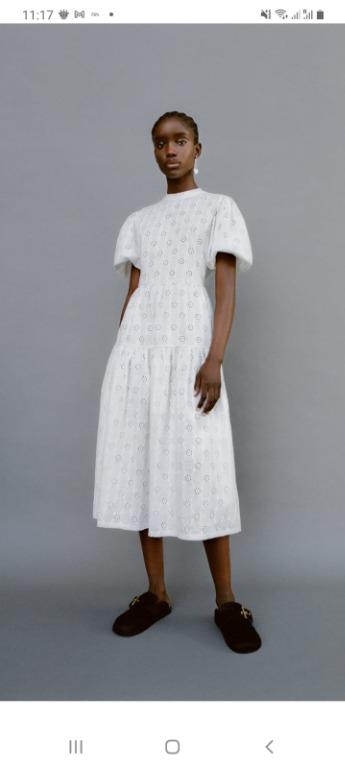 Zara Textured Voluminous Midi Dress