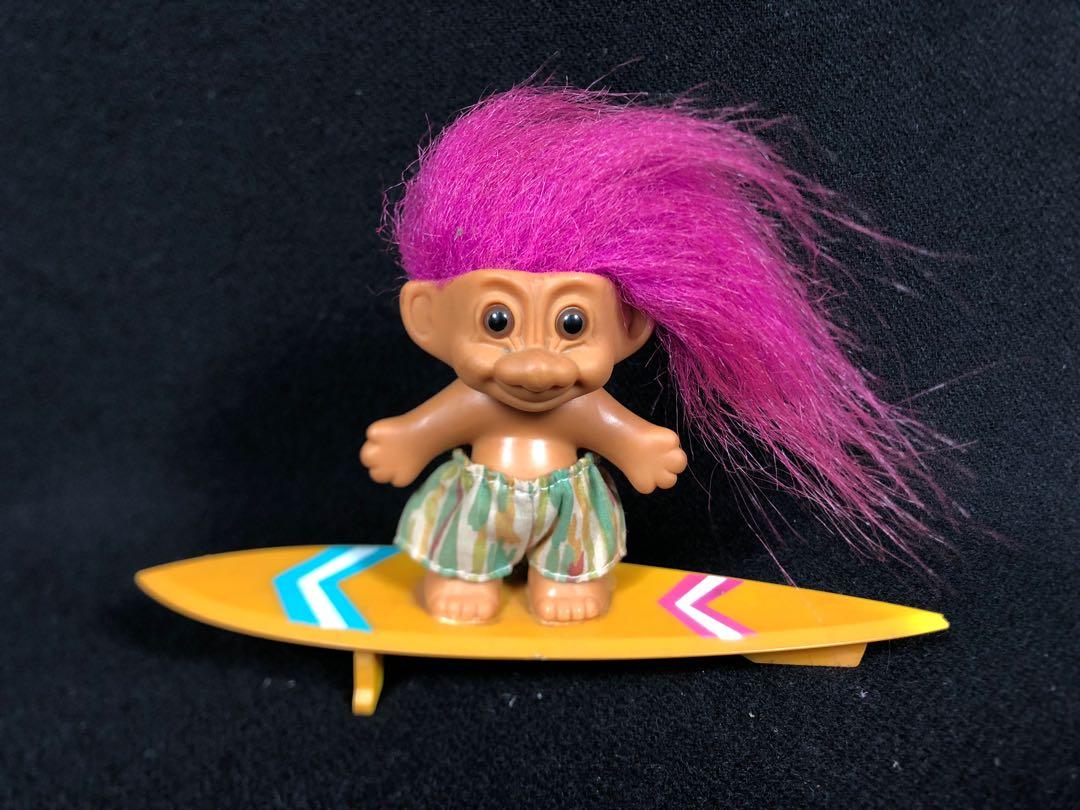 Pink 3" Russ Troll Doll SURFER NEW IN ORIGINAL WRAPPER 