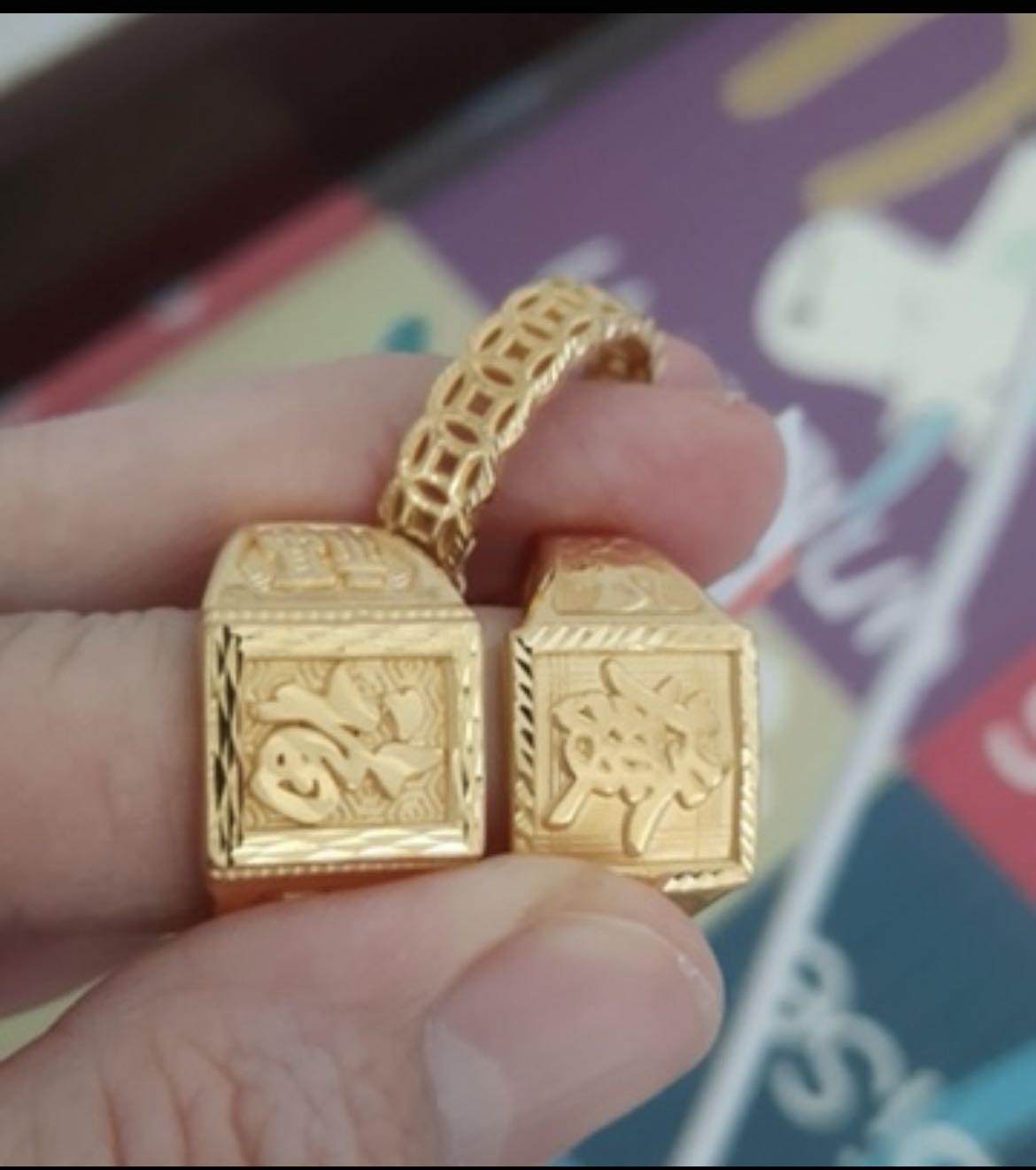 Gold long ring new design best sale