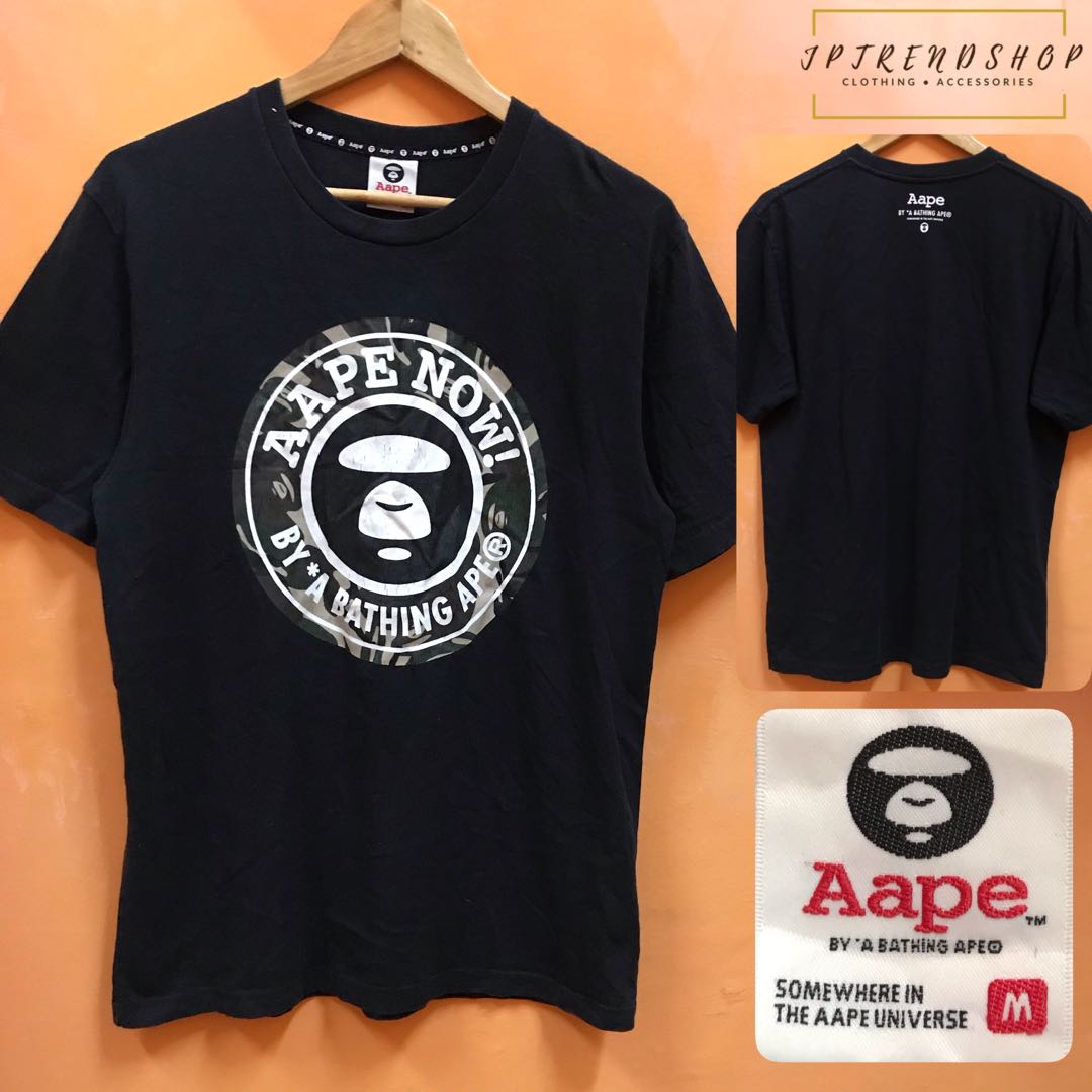 AAPE BY A BATHING APE T SHIRT Black Men s Fashion Tops Sets