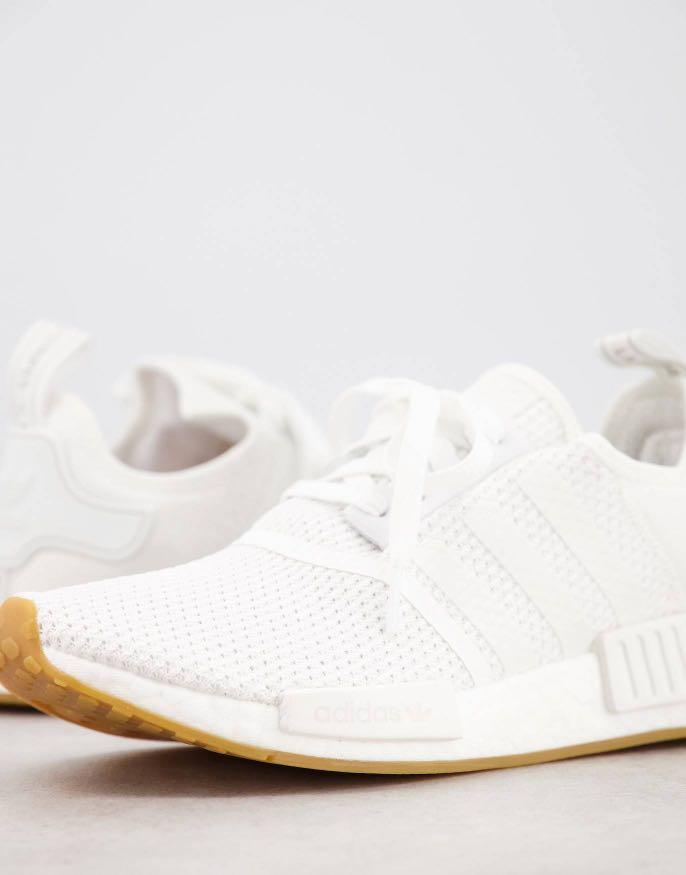 Full white nmd best sale
