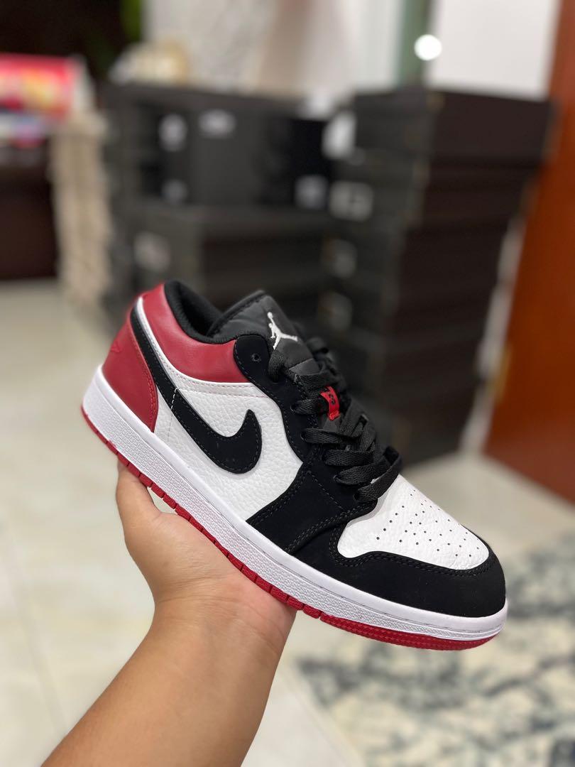 Aj1 low Chicago black toe, Men's Fashion, Footwear, Sneakers on Carousell