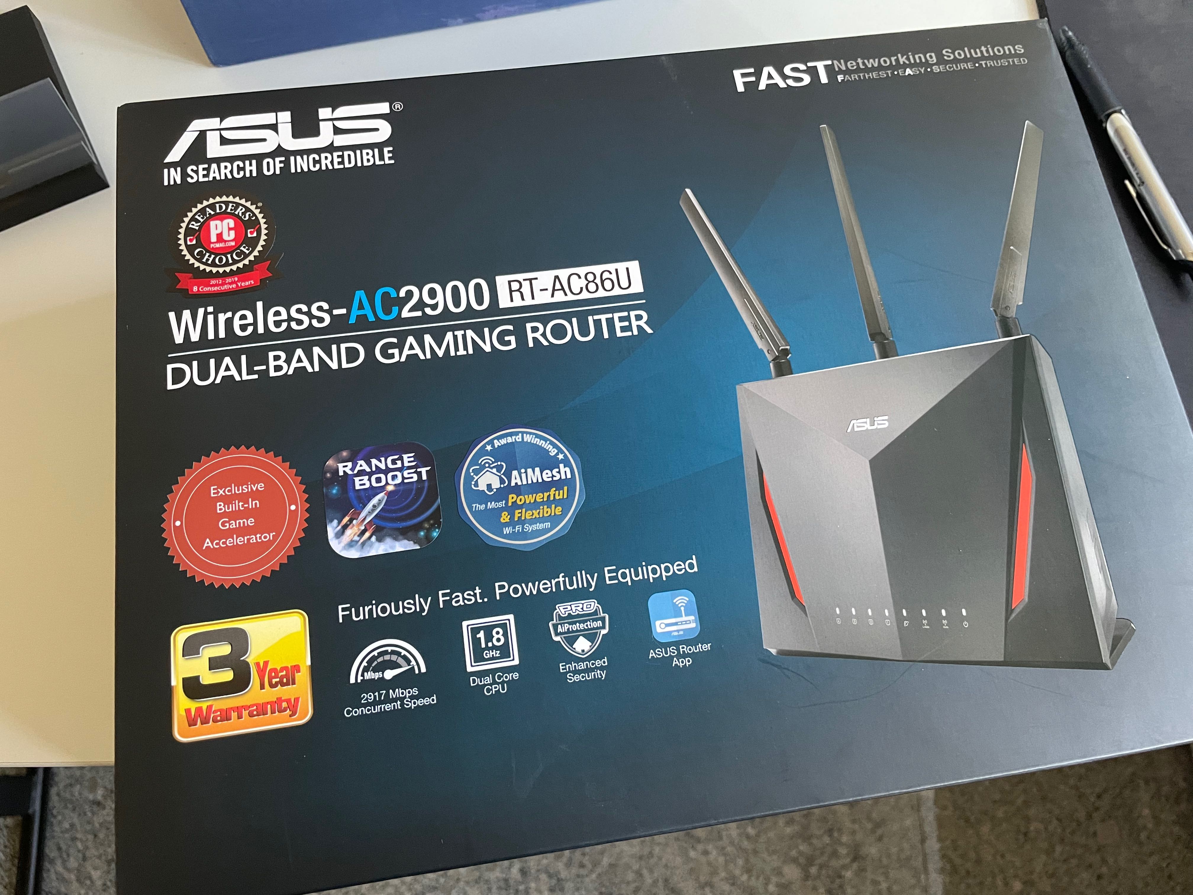Asus Gaming Gigabit Router RT-AC86U AC2900, Computers & Tech, Parts ...