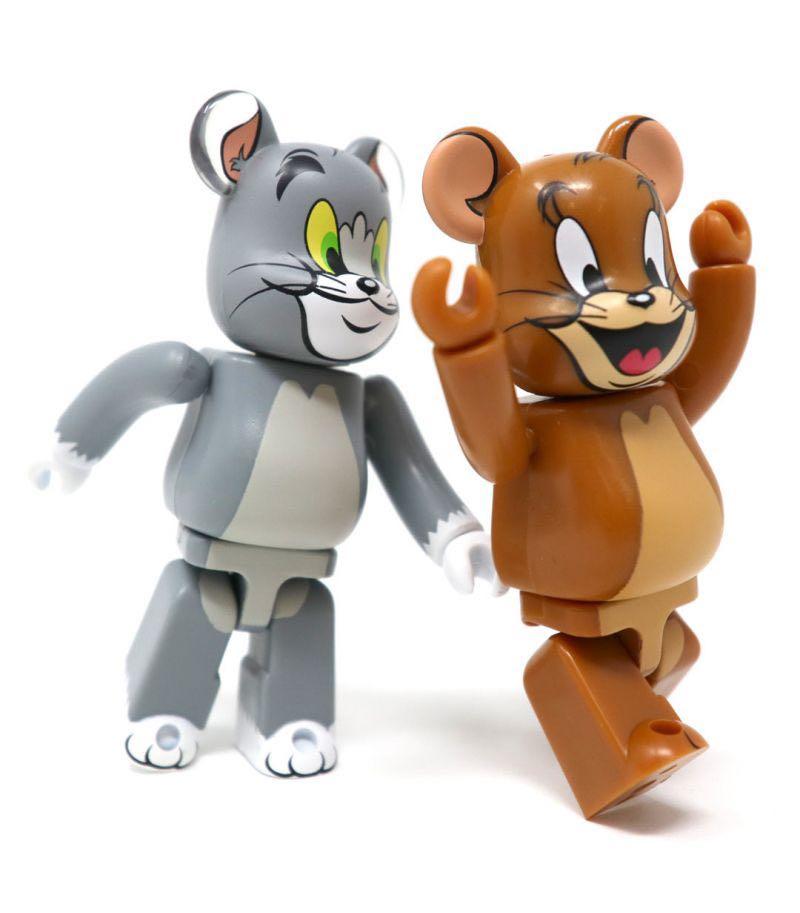 グリーン・ホワイト系 完成品♪ BE@RBRICK TOM 、JERRY Flocky Ver