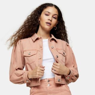 Topshop apricot coat top