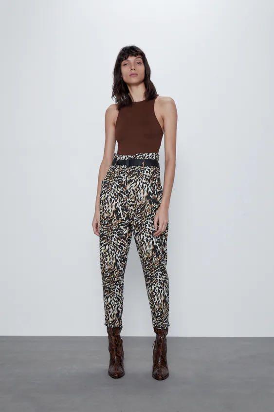 Leggings animal print zara clearance