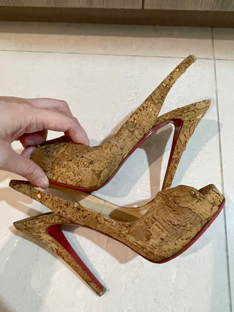 Christian louboutin slingback peep toe outlet