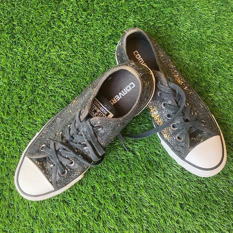 glitter converse low tops