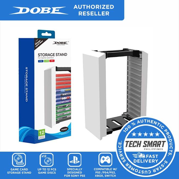 DOBE Game Storage Stand PS5 /PS4/PS3, Xbox, Nintendo Switch 12 Game Discs (Category: Cases & Covers) located in Manila. Submitted by techsmartph (Listing ID 1103953567, Image 1). Description: * DOBE TP5-0519 game disc box and disc rack storage rack ONES host disc single-layer storage box holder NS storage disc rack for PS5 can store 12 game discs. * A double-layer game CD storage rack specially designed for PS5, * The CD can be placed in an order