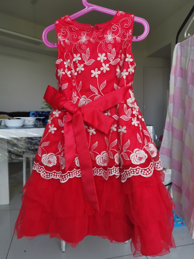 flower girl dress, performance dress, full dress, Babies & Kids, Babies
