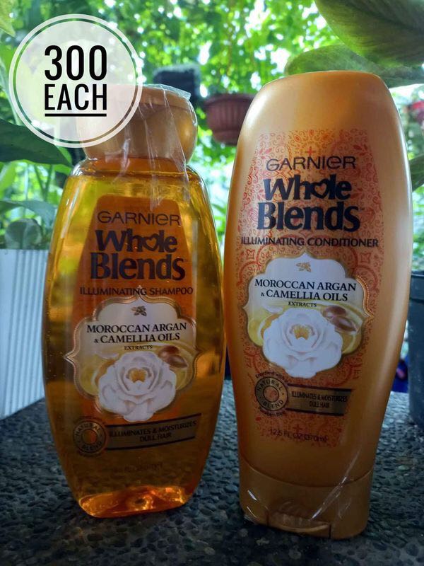 Garnier Whole Blends Shampoo and Conditioner, Beauty & Personal Care, Hair on Carousell