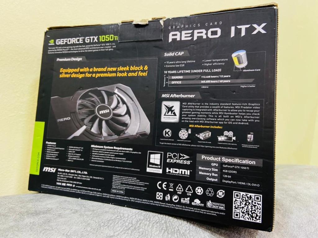 Msi geforce gtx 1050 ti 4gb hotsell aero itx oc