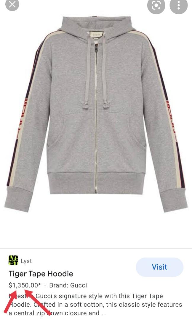 Gucci technical hoodie grey hot sale