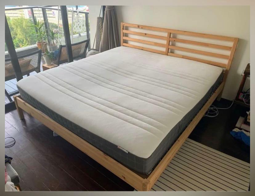 ikea mattress hovag 180x200 furniture home living furniture bed frames mattresses on carousell
