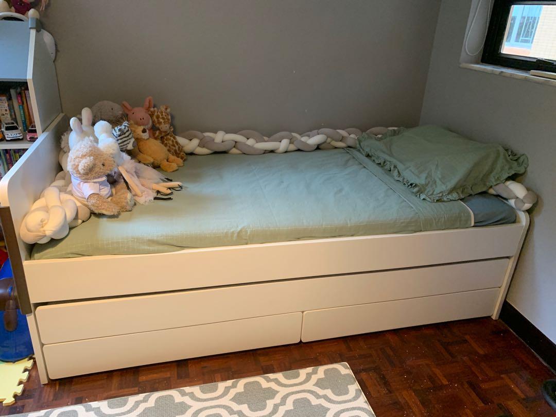 IKEA Trundle Bed, 傢俬＆家居, 傢俬, 床架及床褥 Carousell