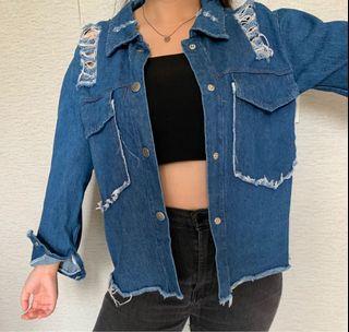 Jaket jeans ripped