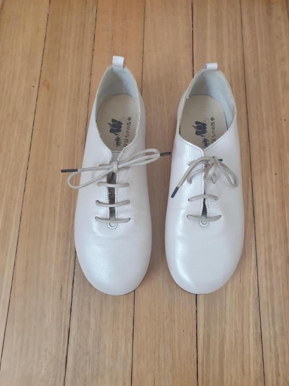 White colour leather clearance shoes