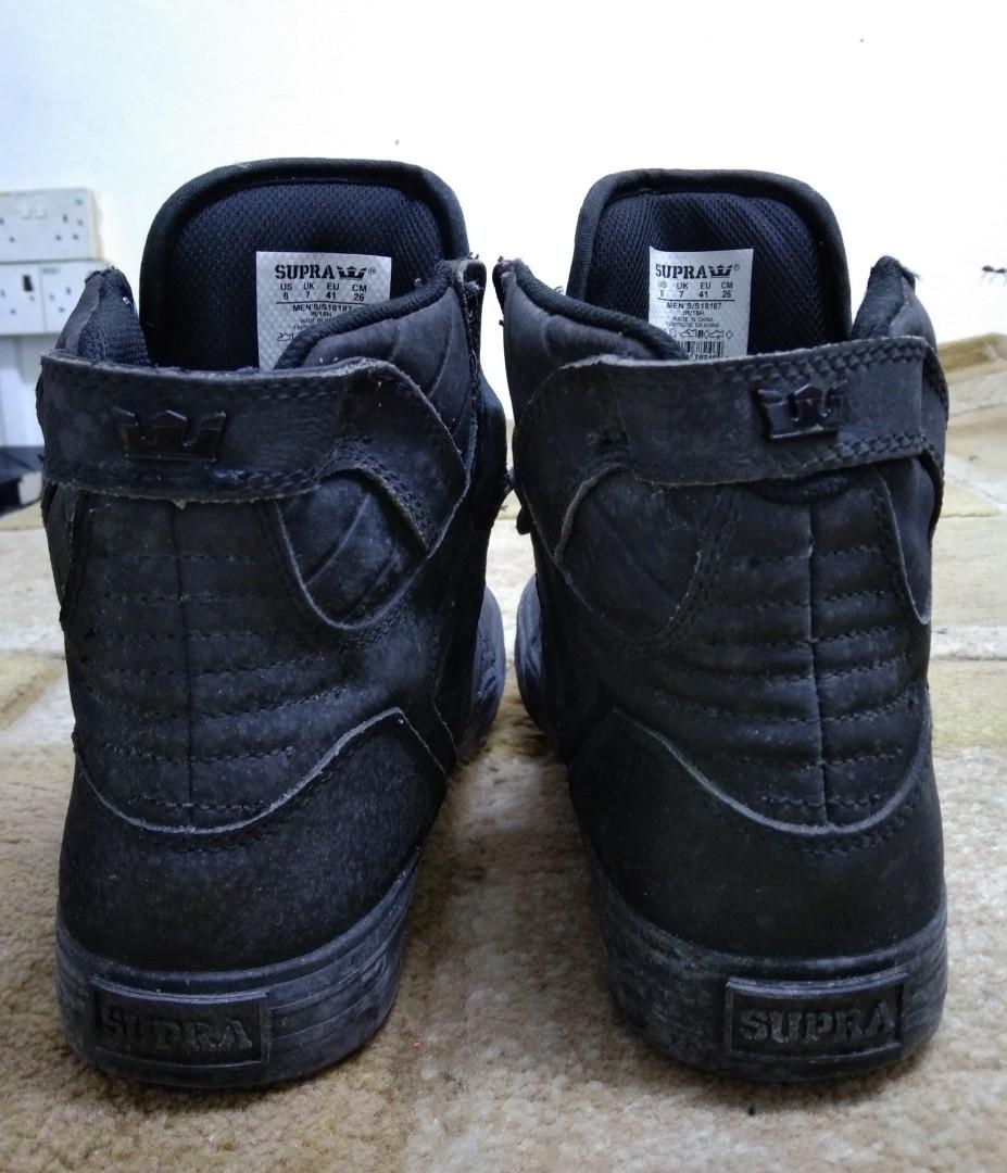 Kasut Supra All Black High Cut Men s Fashion Footwear Dress